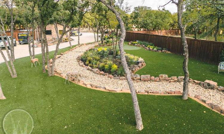 Beautiful Garden With Care And Maintain Artificial Grass