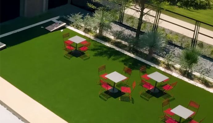 Commercial Amenities with installed artificial turf