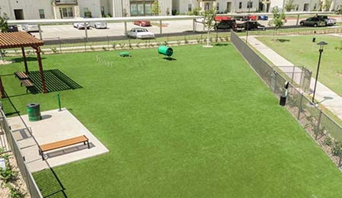 Multi-Family Living Property with Synthetic Turf outdoor