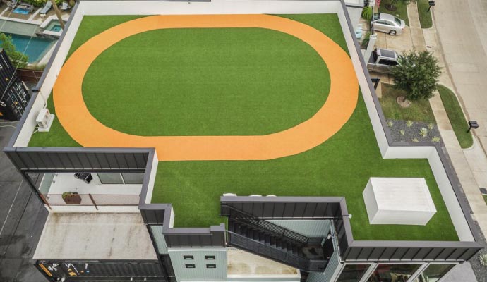 Rooftop Putting Green with Synthetic Grass