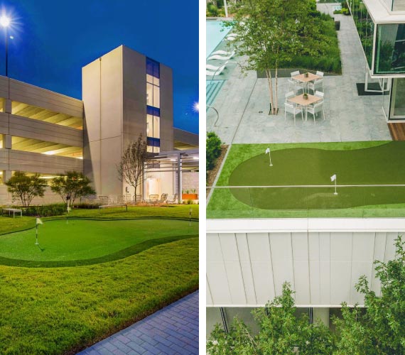 Collage of Different Commercial Turfs