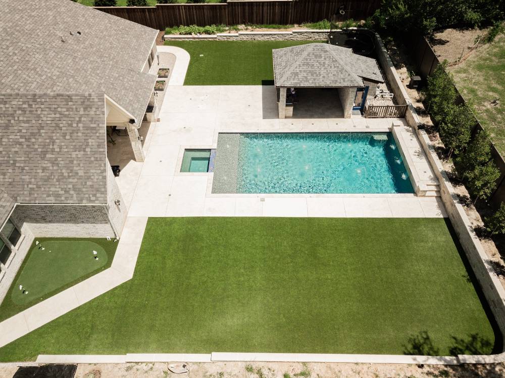 Residential Pool Areas Side View