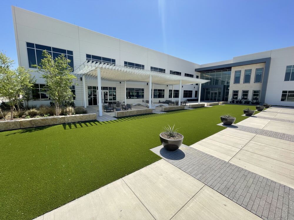 Commercial Property Amenity Lawn Storefront in McKinney