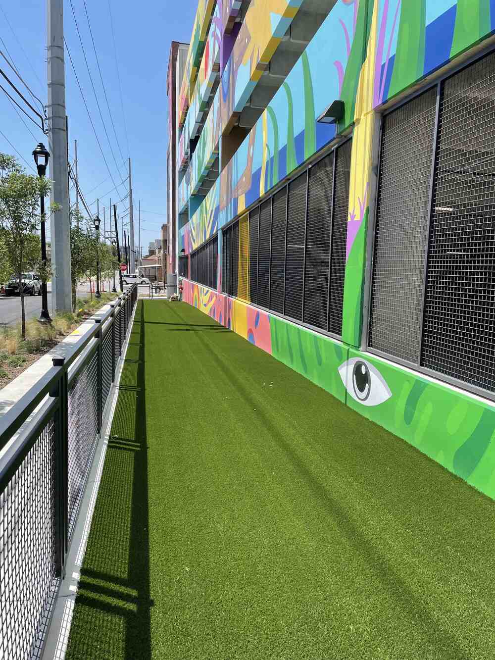 Pet Area with Synthetic Grass at Apartment Complex