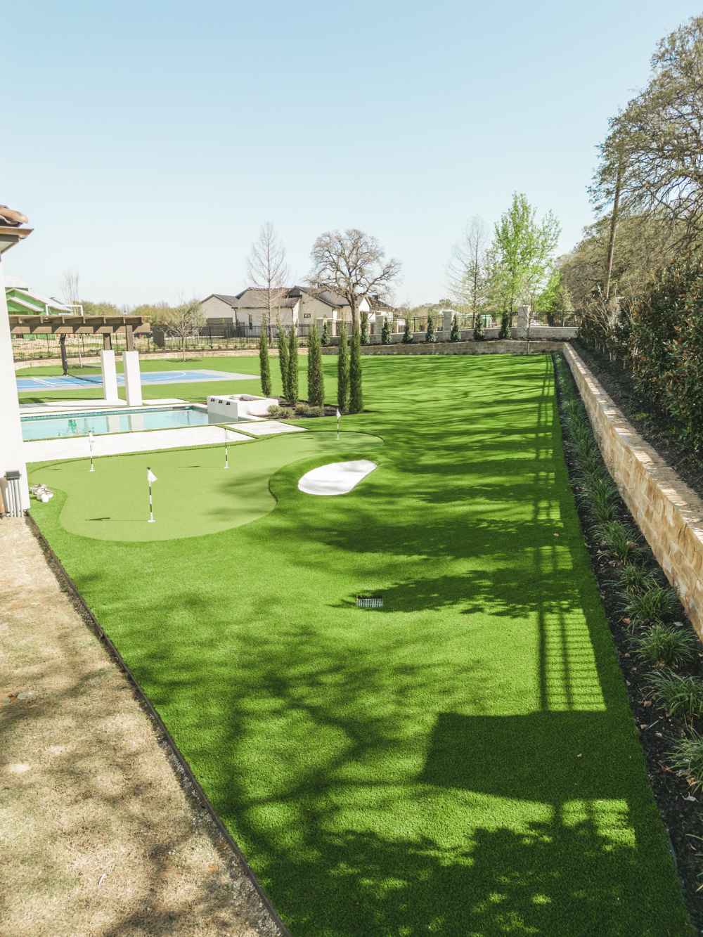 Residential Backyard Golf Sport Field