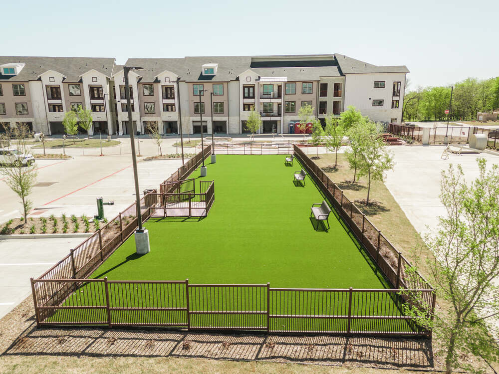 Pet-friendly Synthetic Turf at Apartment Complex in Burleson