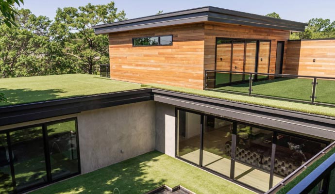 Modern Roof Artificial Turf