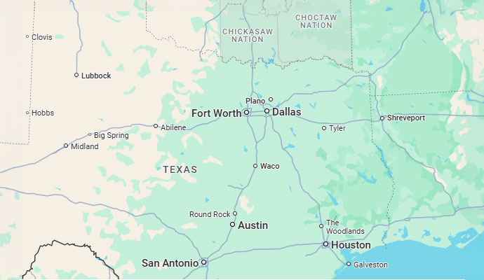 WinterGreen Synthetic Grass Service Area Map
